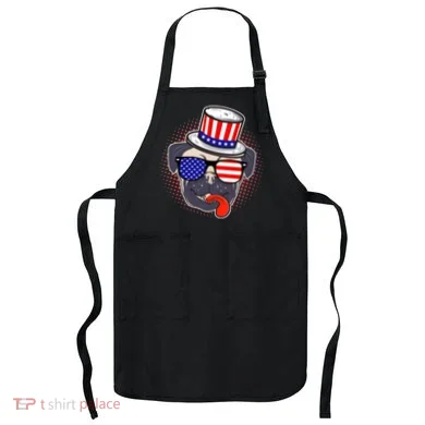 Uncle Sam Pug Apron