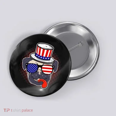 Uncle Sam Pug Button