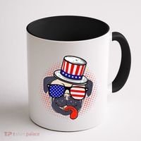 Uncle Sam Pug Coffee Mug thumb 1