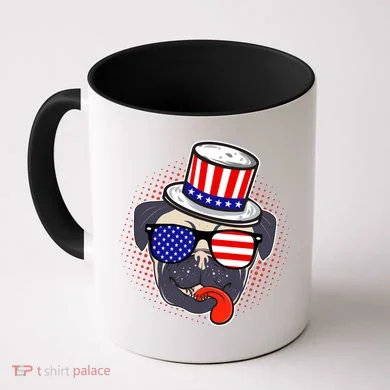 Uncle Sam Pug Coffee Mug