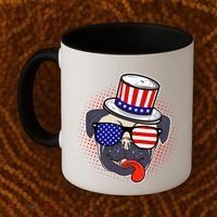 Uncle Sam Pug Coffee Mug thumb 2