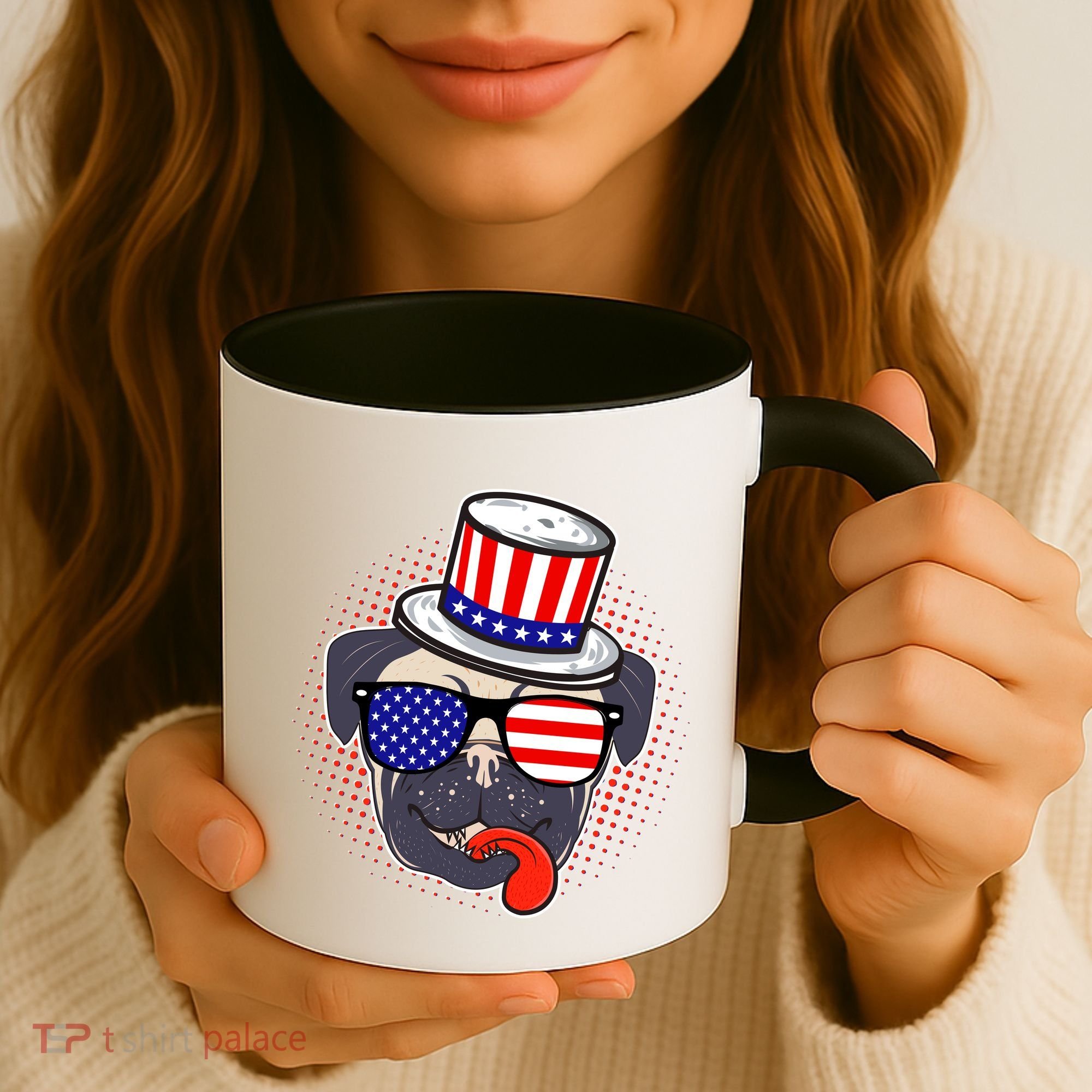 Uncle Sam Pug Coffee Mug