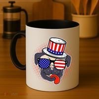 Uncle Sam Pug Coffee Mug thumb 4