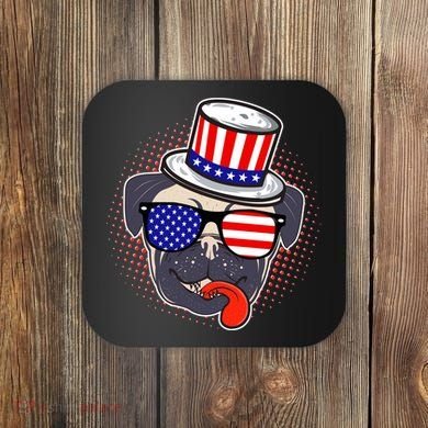 Uncle Sam Pug Coaster