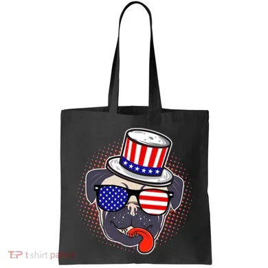 Uncle Sam Pug Tote Bag