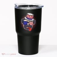 Uncle Sam Pug Tumbler thumb 0