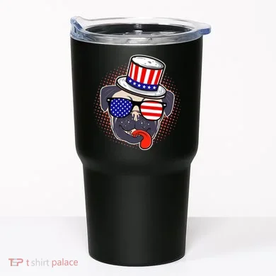 Uncle Sam Pug Tumbler