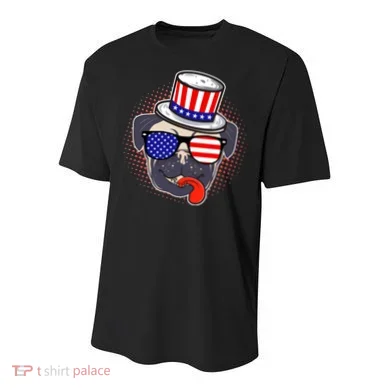 Uncle Sam Pug Youth Performance Sprint T-Shirt