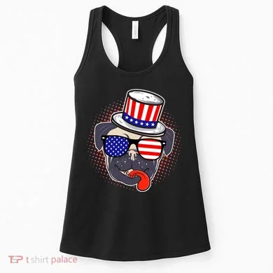 Uncle Sam Pug Women's Tank Top