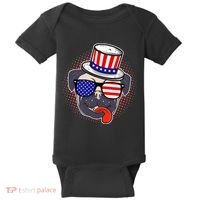 Uncle Sam Pug Baby Bodysuit thumb 0