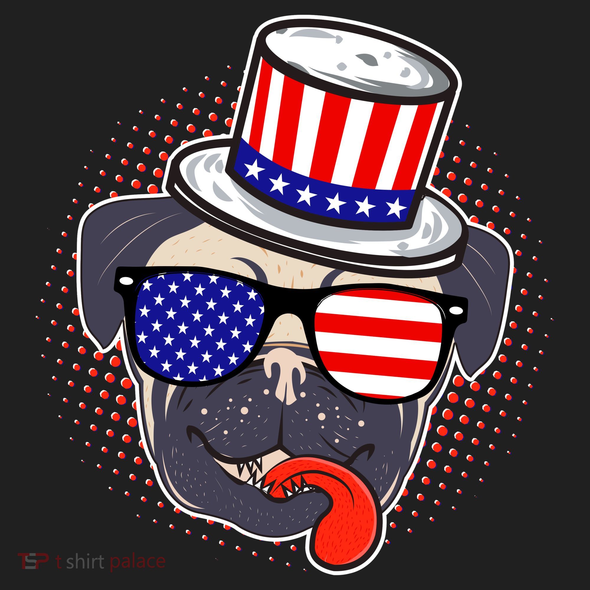 Uncle Sam Pug Hat