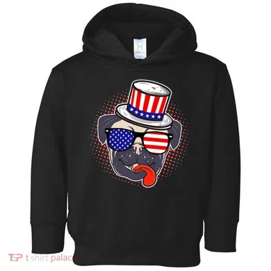 Uncle Sam Pug Toddler Hoodie