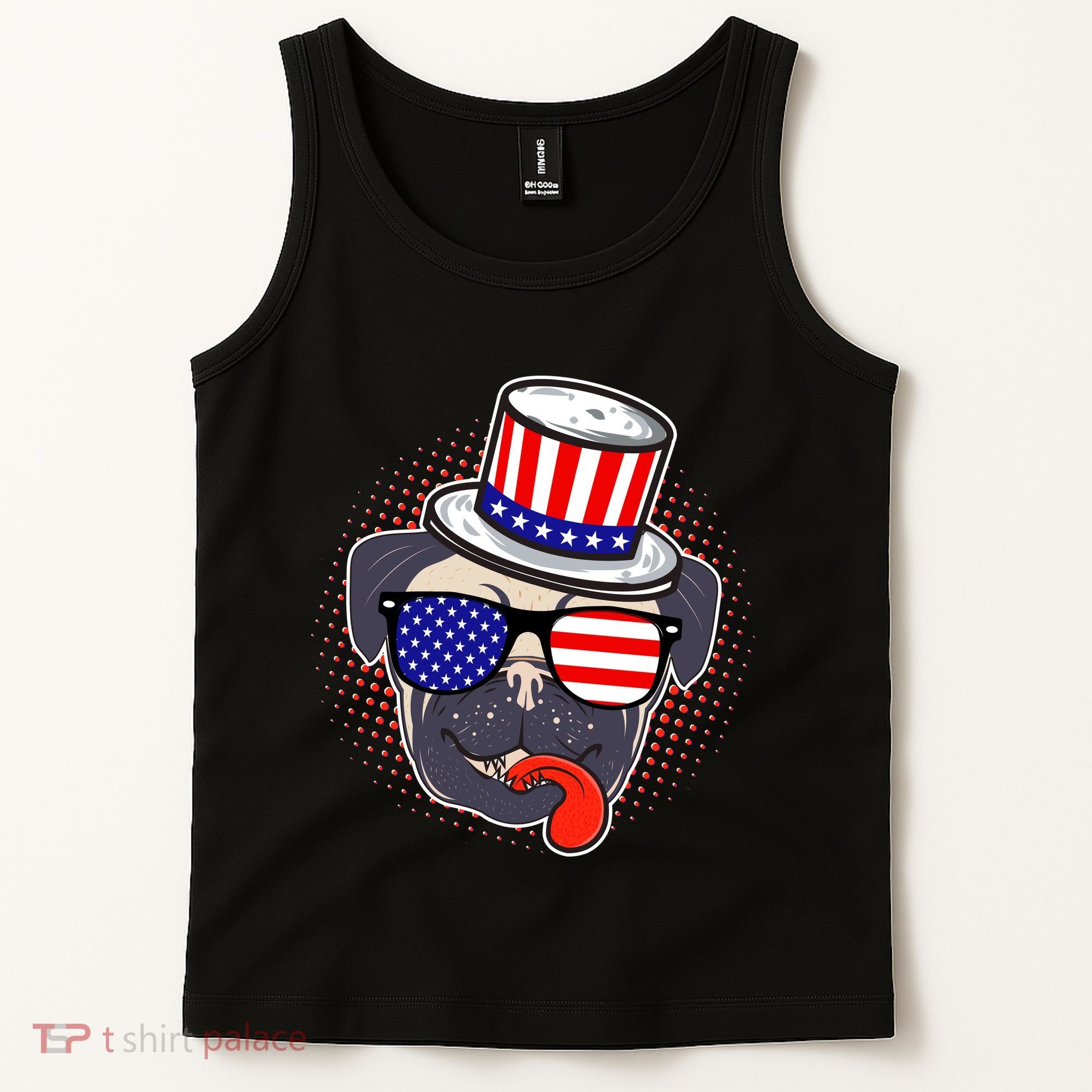 Uncle Sam Pug Tank Top