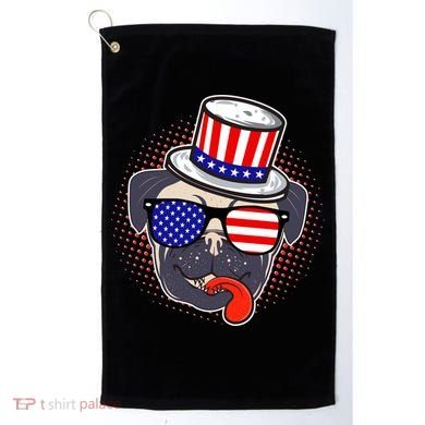 Uncle Sam Pug Golf Towel