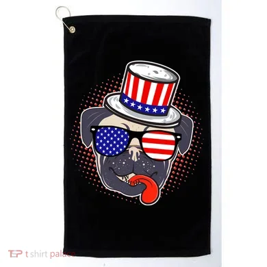 Uncle Sam Pug Golf Towel