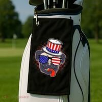 Uncle Sam Pug Golf Towel thumb 2