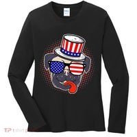 Uncle Sam Pug Women's Long Sleeve Shirt thumb 0
