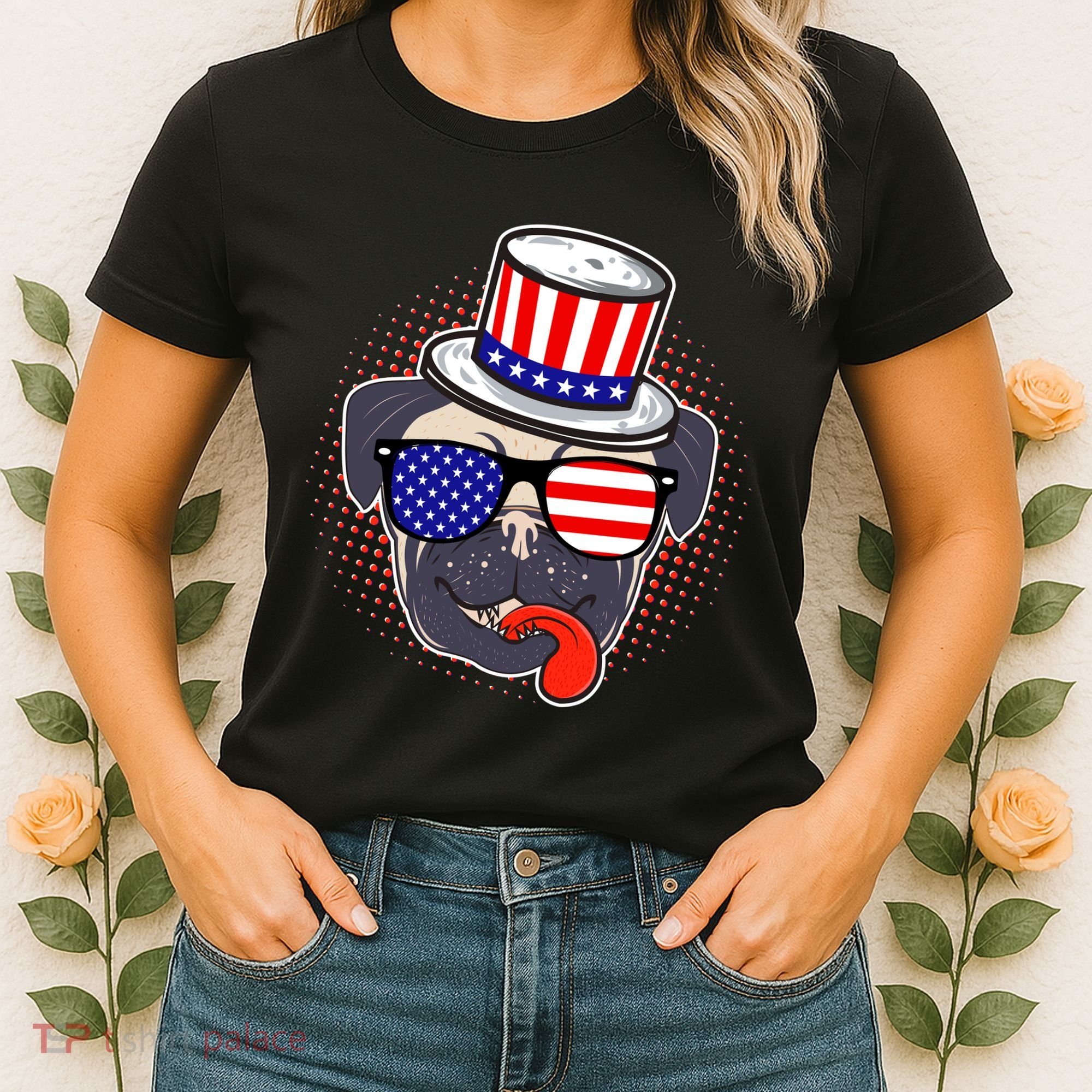 Uncle Sam Pug Women's T-Shirt