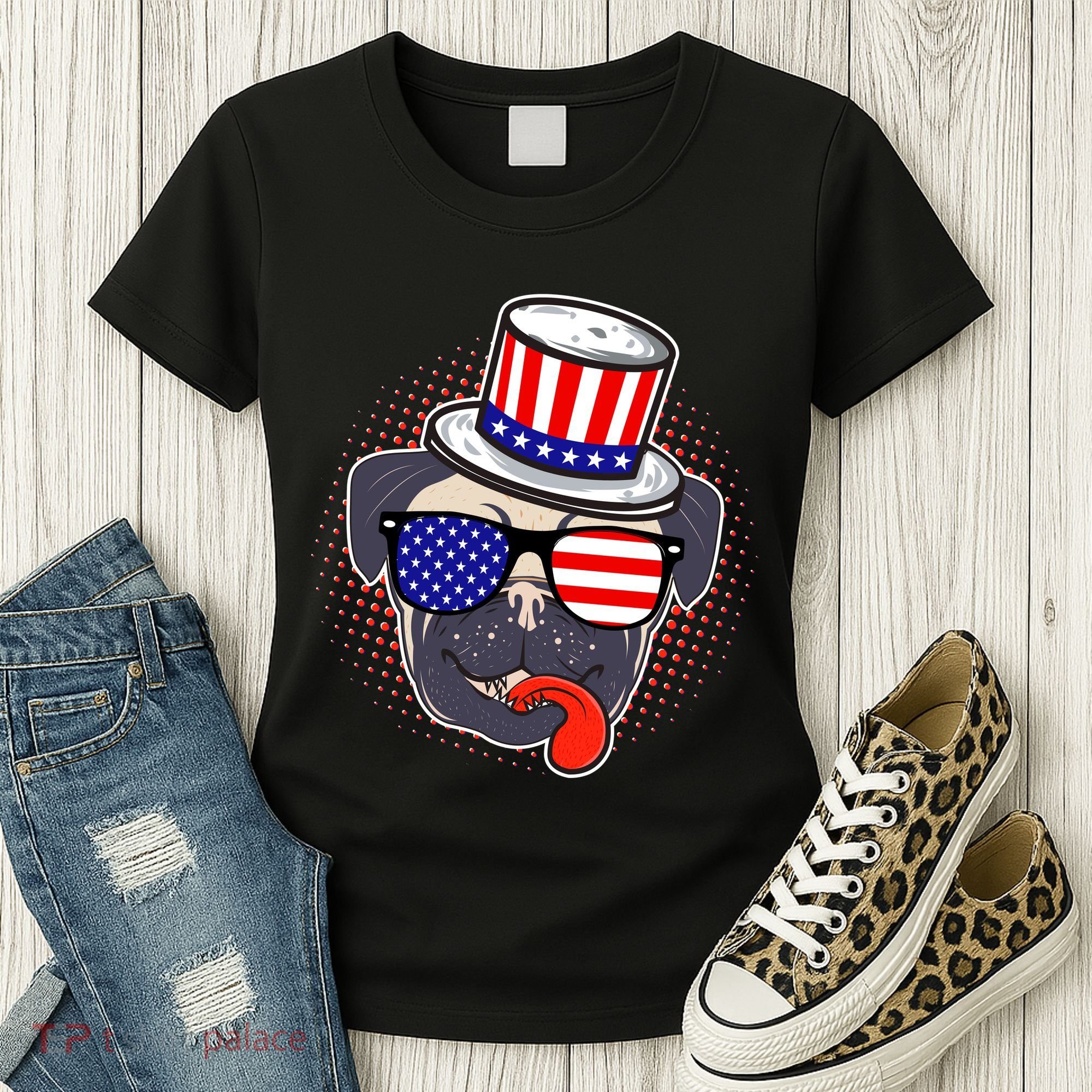 Uncle Sam Pug Women's T-Shirt