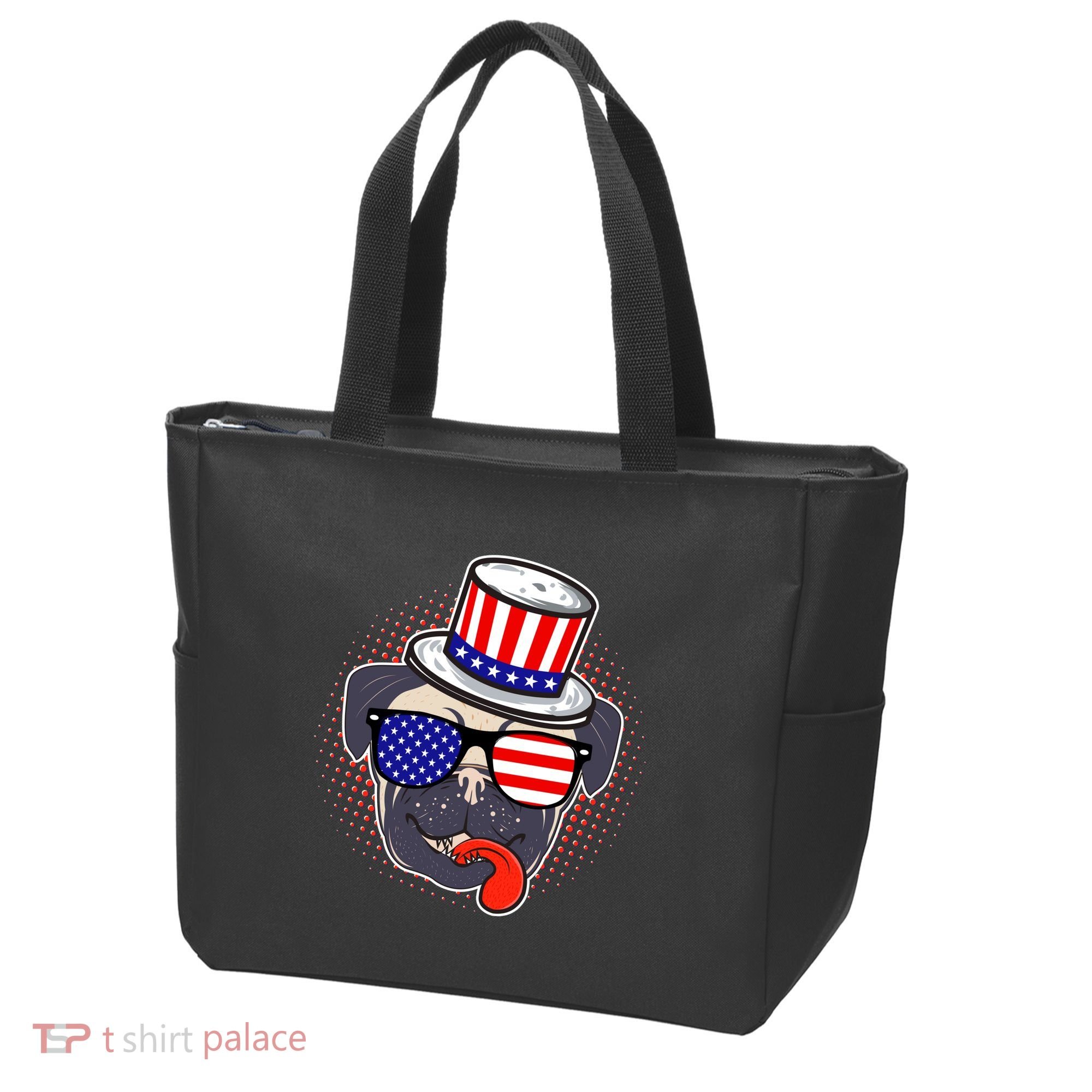 Uncle Sam Pug Tote Bag