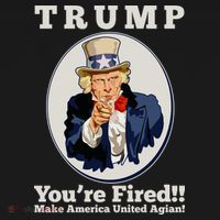 Uncle Sam Trump You're Fired Make America United Again Ornament thumb 1