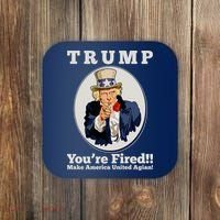 Uncle Sam Trump You're Fired Make America United Again Coaster thumb 0