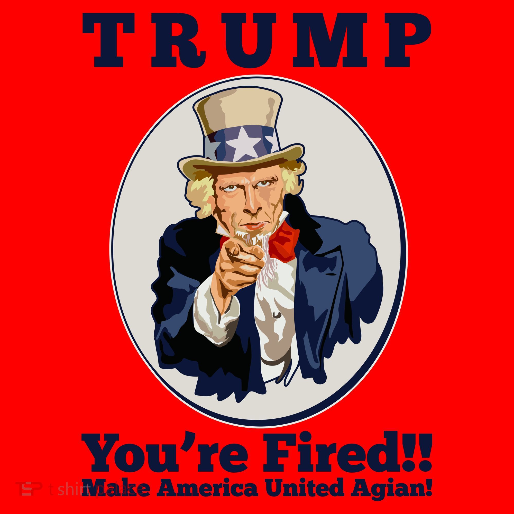 Uncle Sam Trump You're Fired Make America United Again Santa Hat