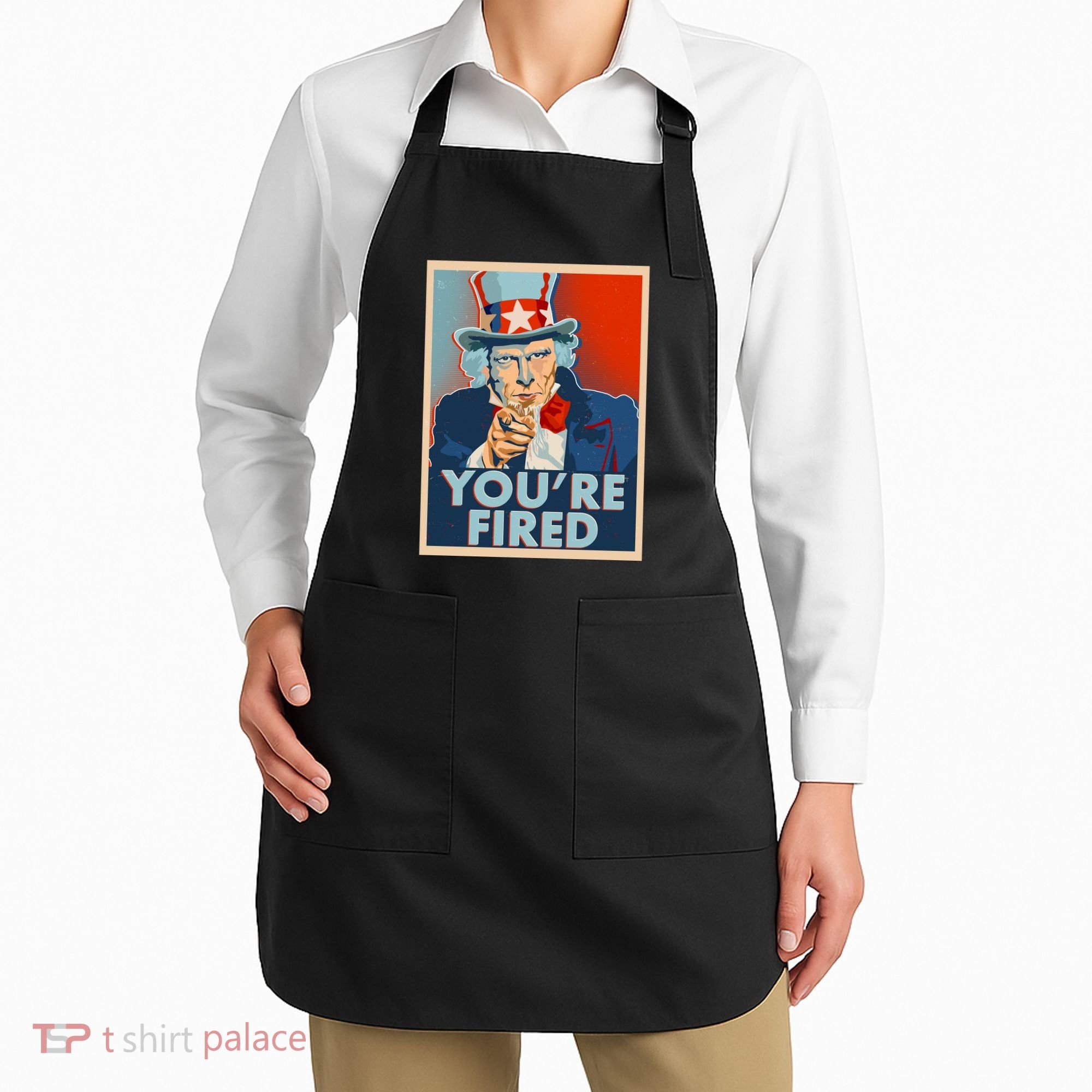 Uncle Sam Trump You're Fired Poster Apron