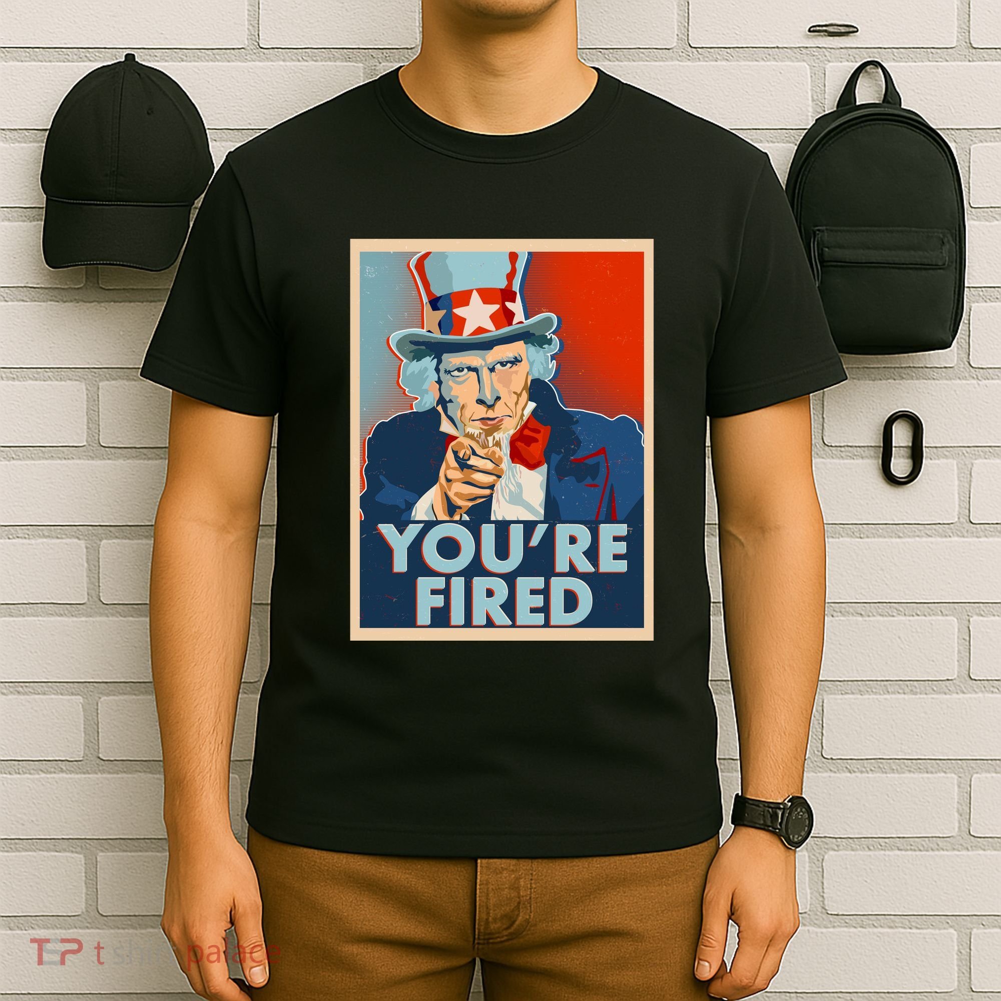Uncle Sam Trump You're Fired Poster T-Shirt