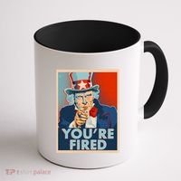 Uncle Sam Trump You're Fired Poster Coffee Mug thumb 1