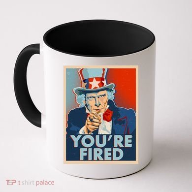 Uncle Sam Trump You're Fired Poster Coffee Mug