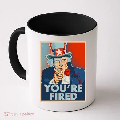 Uncle Sam Trump You're Fired Poster Coffee Mug