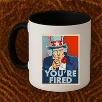 Uncle Sam Trump You're Fired Poster Coffee Mug thumb 2