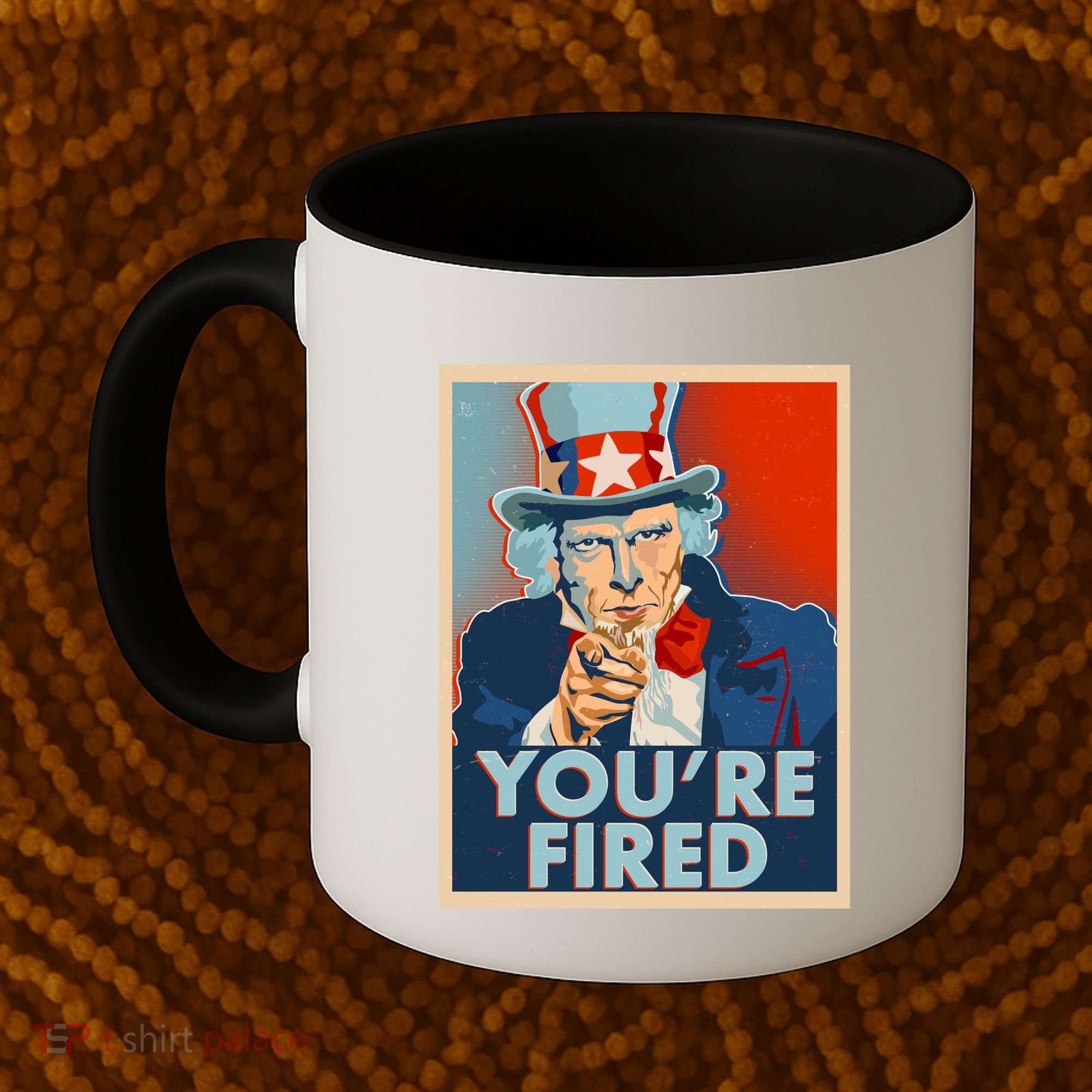 Uncle Sam Trump You're Fired Poster Coffee Mug