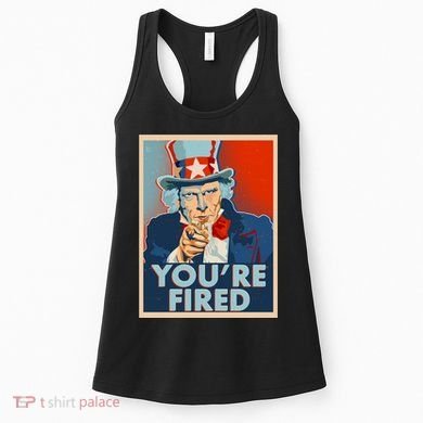 Uncle Sam Trump You're Fired Poster Women's Tank Top