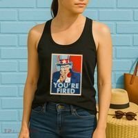 Uncle Sam Trump You're Fired Poster Women's Tank Top thumb 2