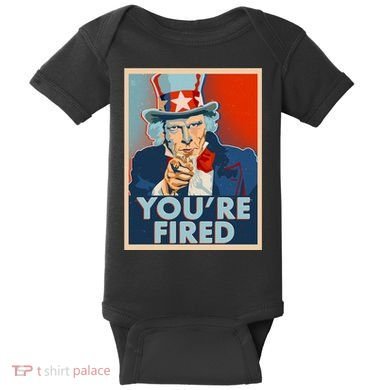 Uncle Sam Trump You're Fired Poster Baby Bodysuit