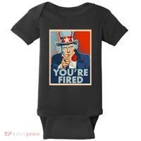 Uncle Sam Trump You're Fired Poster Baby Bodysuit thumb 0