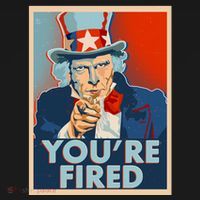 Uncle Sam Trump You're Fired Poster Baby Bodysuit thumb 2