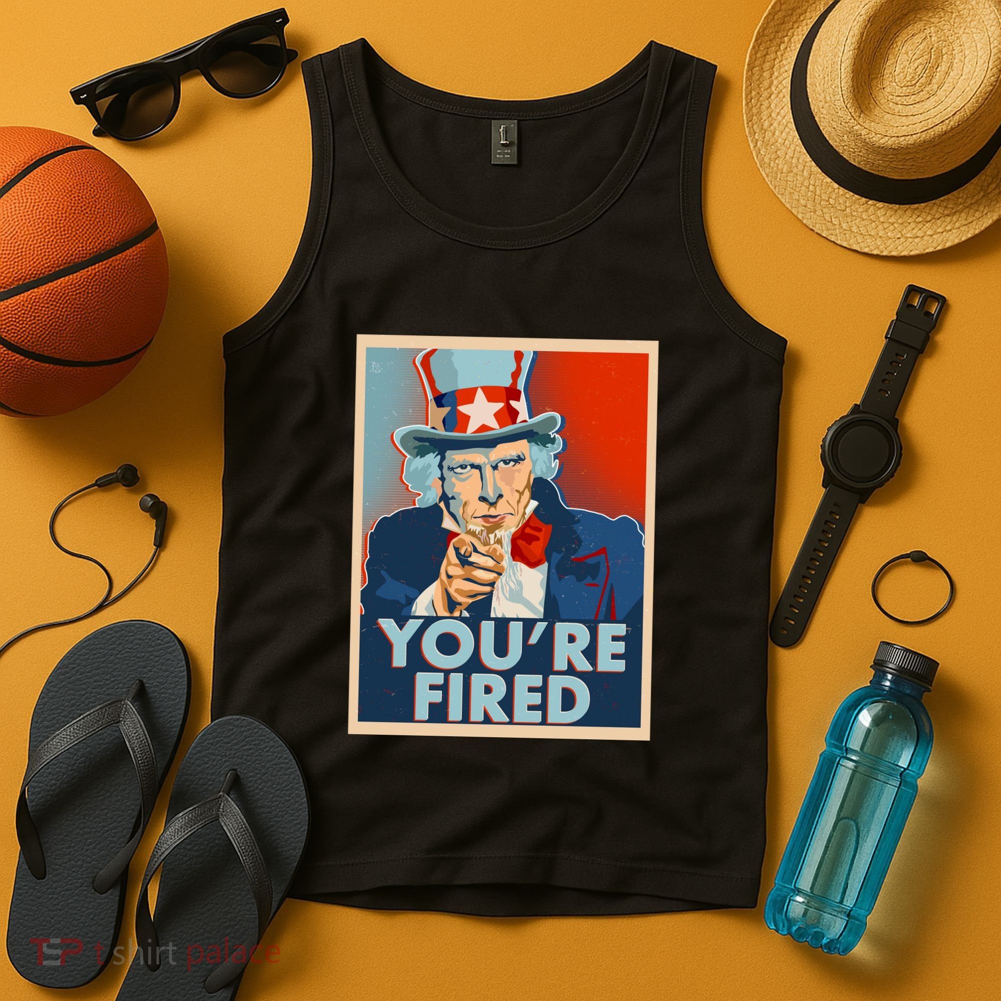 Uncle Sam Trump You're Fired Poster Tank Top