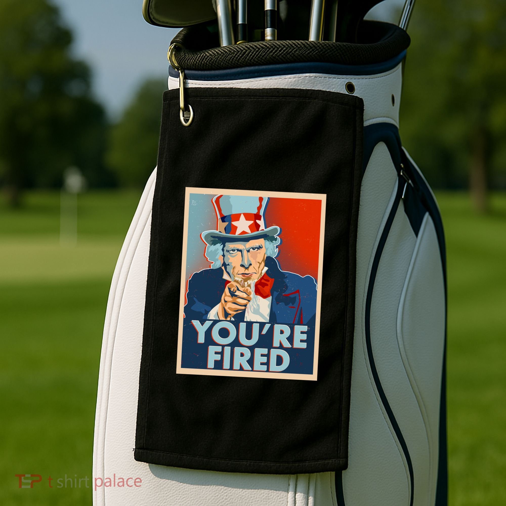 Uncle Sam Trump You're Fired Poster Golf Towel