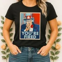 Uncle Sam Trump You're Fired Poster Women's T-Shirt thumb 2