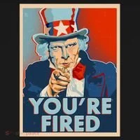 Uncle Sam Trump You're Fired Poster Women's T-Shirt thumb 6