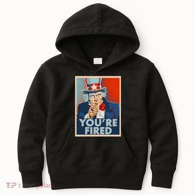 Uncle Sam Trump You're Fired Poster Kids Hoodie
