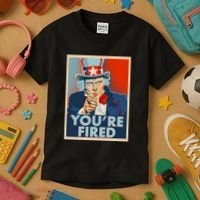 Uncle Sam Trump You're Fired Poster Kids T-Shirt thumb 3