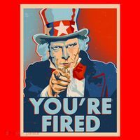 Uncle Sam Trump You're Fired Poster Santa Hat thumb 1