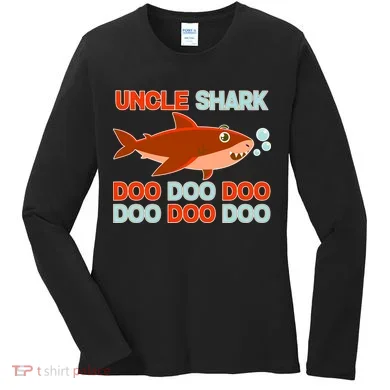 Uncle Shark Doo Doo Doo Women's Long Sleeve Shirt