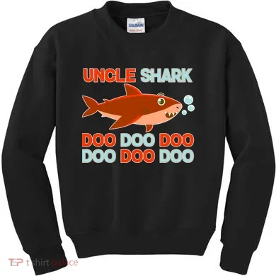 Uncle Shark Doo Doo Doo Kids Sweatshirt
