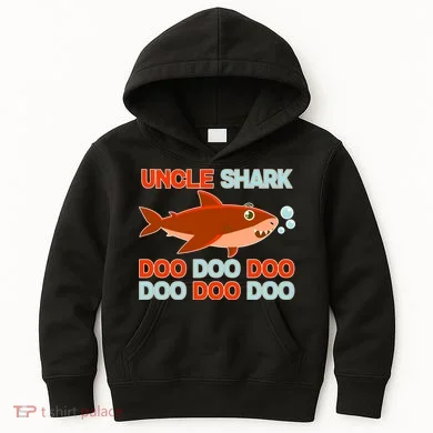 Uncle Shark Doo Doo Doo Kids Hoodie