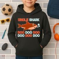 Uncle Shark Doo Doo Doo Kids Hoodie thumb 2